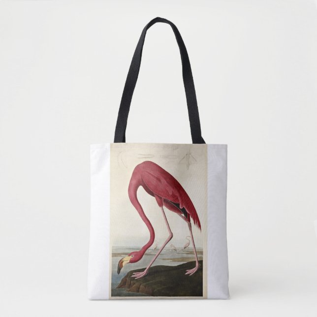 John James Audubon, American Flamingo, Tote Bag (Front)