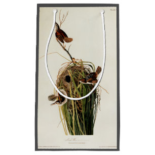 John James Audubon Marsh Wren Bird Print Small Gift Bag