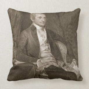 John Jay, engraved by Asher Brown Durand (1796-188 Cushion