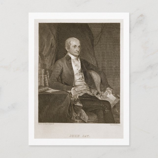 John Jay, engraved by Asher Brown Durand (1796-188 Postcard (Front)