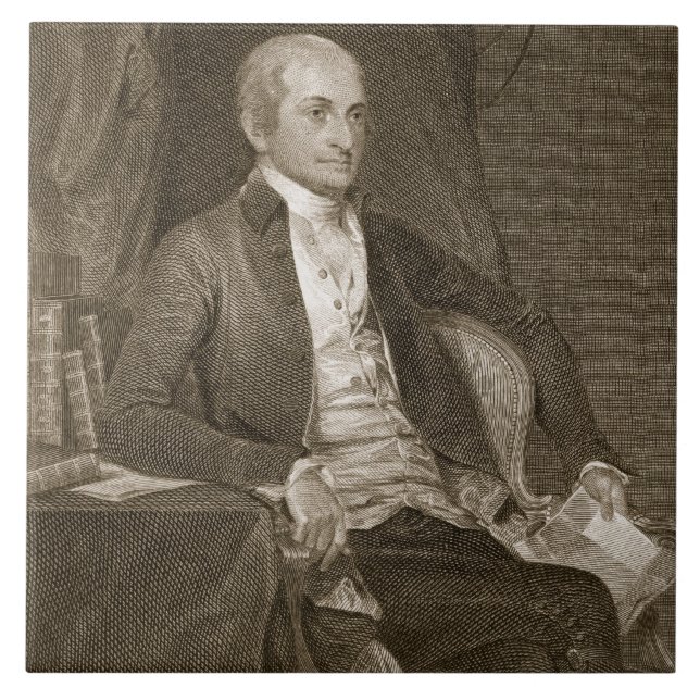 John Jay, engraved by Asher Brown Durand (1796-188 Tile (Front)