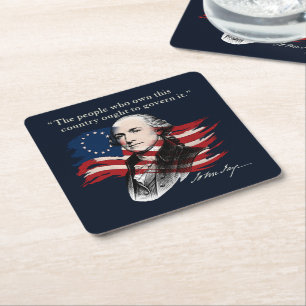 John Jay Square Paper Coaster