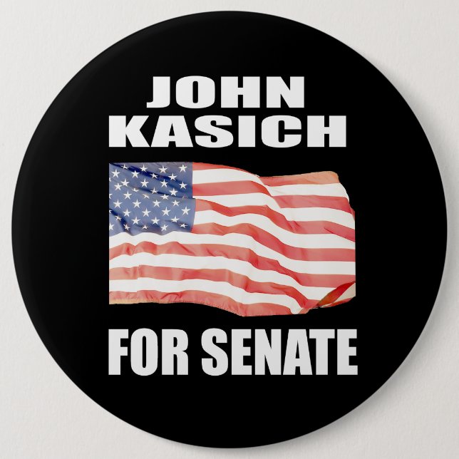 JOHN KASICH FOR GOVERNOR 6 CM ROUND BADGE (Front)