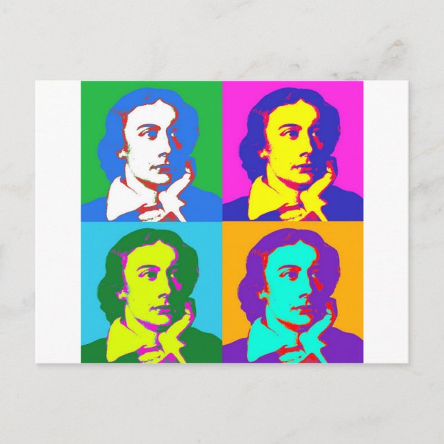 John Keats Pop Art Postcard (Front)