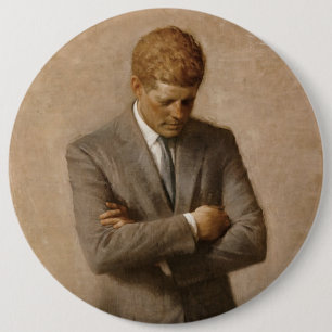 John Kennedy US Presidential White House Portrait  6 Cm Round Badge