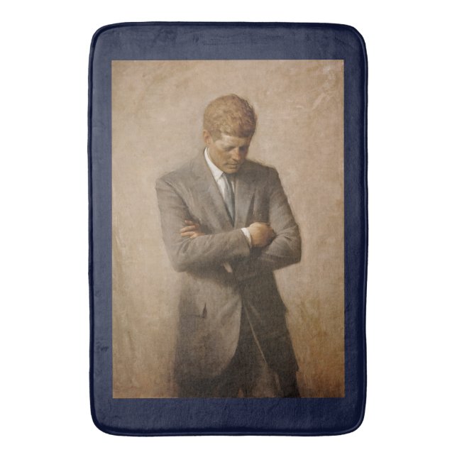 John Kennedy US Presidential White House Portrait  Bath Mat (Front Vertical)