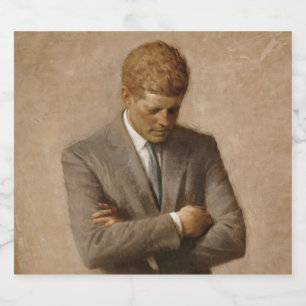 John Kennedy US Presidential White House Portrait  Beer Bottle Label