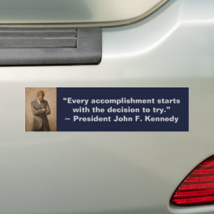 John Kennedy US Presidential White House Portrait Bumper Sticker