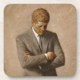 John Kennedy US Presidential White House Portrait Coaster