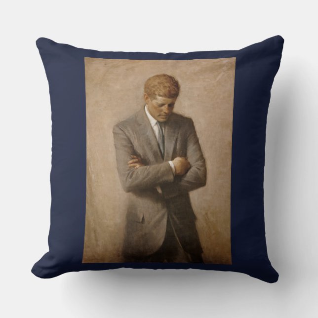 John Kennedy US Presidential White House Portrait  Cushion (Front)