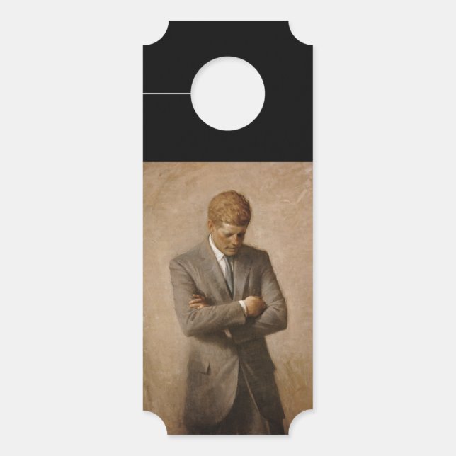John Kennedy US Presidential White House Portrait  Door Hanger (Front)