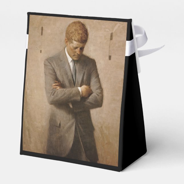 John Kennedy US Presidential White House Portrait  Favour Box (Back Side)