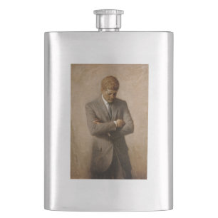 John Kennedy US Presidential White House Portrait Hip Flask