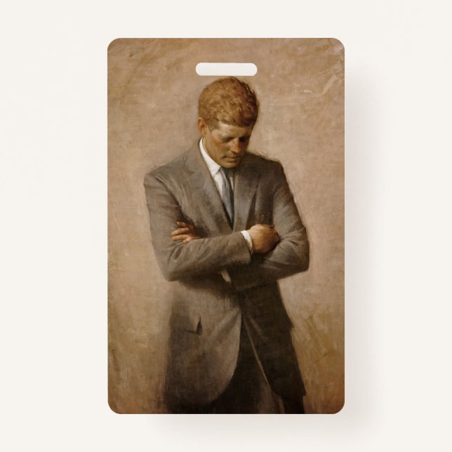 John Kennedy US Presidential White House Portrait  ID Badge (Front)