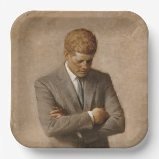 John Kennedy US Presidential White House Portrait Paper Plate