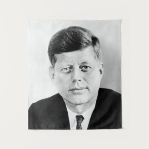 John Kennedy US Presidential White House Portrait Tapestry
