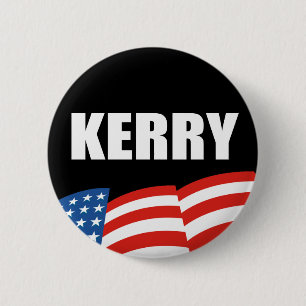JOHN KERRY Election Gear 6 Cm Round Badge
