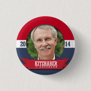 JOHN KITZHABER CAMPAIGN 3 CM ROUND BADGE