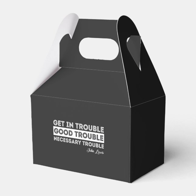 John Lewis - Good Trouble Quote Favour Box (Front Side)