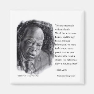John Lewis & Quote Beautiful Portrait Magnet