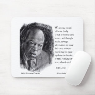 John Lewis & Quote Beautiful Portrait  Mouse Pad