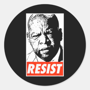 John Lewis - Resist 1  Classic Round Sticker