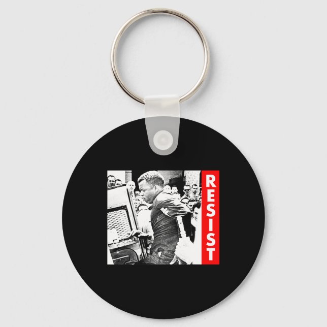 John Lewis - Resist  Key Ring (Front)