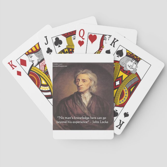 John Locke Knowledge/Experience Quote Playing Cards (Back)