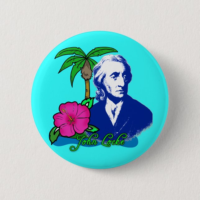 John Locke on a Desert Island 6 Cm Round Badge (Front)