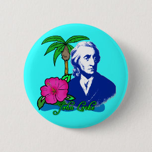 John Locke on a Desert Island 6 Cm Round Badge