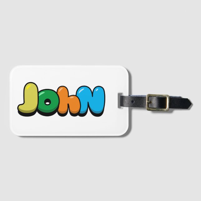John Luggage Tag (Front Horizontal)