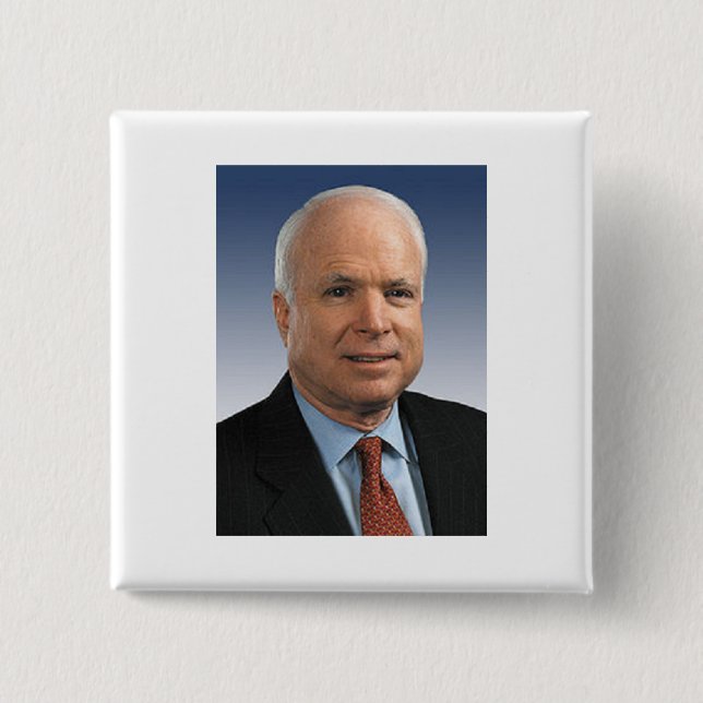 John McCain 15 Cm Square Badge (Front)