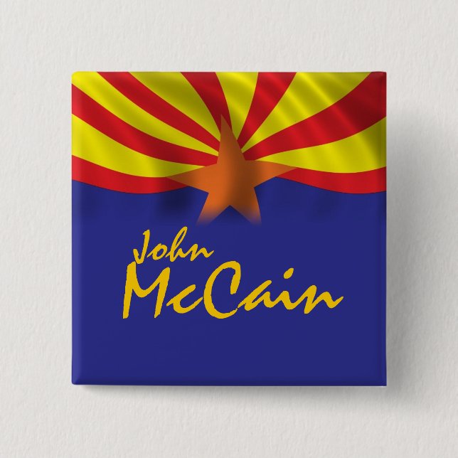 John McCain 15 Cm Square Badge (Front)
