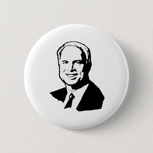 John McCain Gear 6 Cm Round Badge (Front)