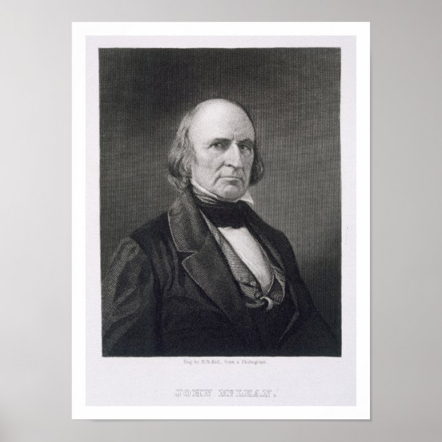 John McLean (1785-1861) engraved by Henry Bryan Ha Poster (Front)