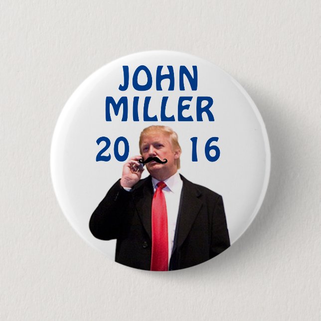John Miller 2016 6 Cm Round Badge (Front)