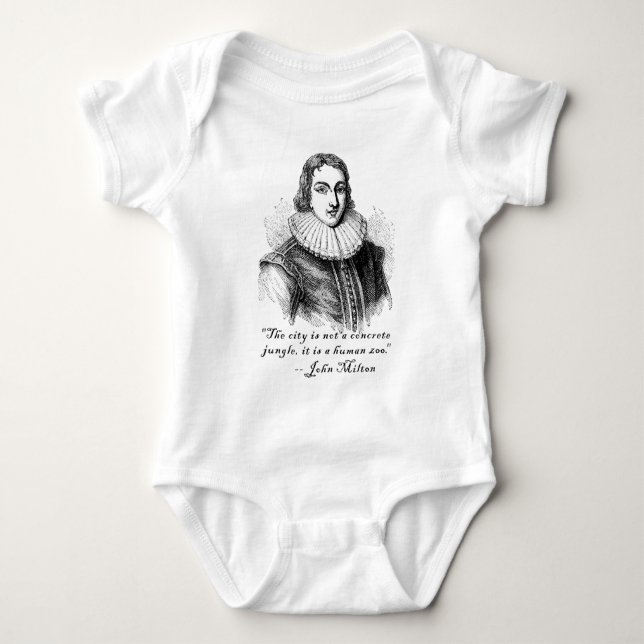 John Milton Concrete Jungle Quote Baby Bodysuit (Front)