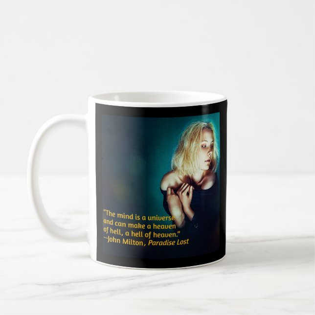 John Milton Quote Coffee Mug (Left)