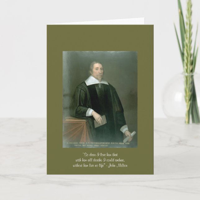 John Milton "So Dear" Quote On Womens Lace Up Shoe Card (Front)