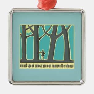 John Muir Quote Metal Tree Decoration