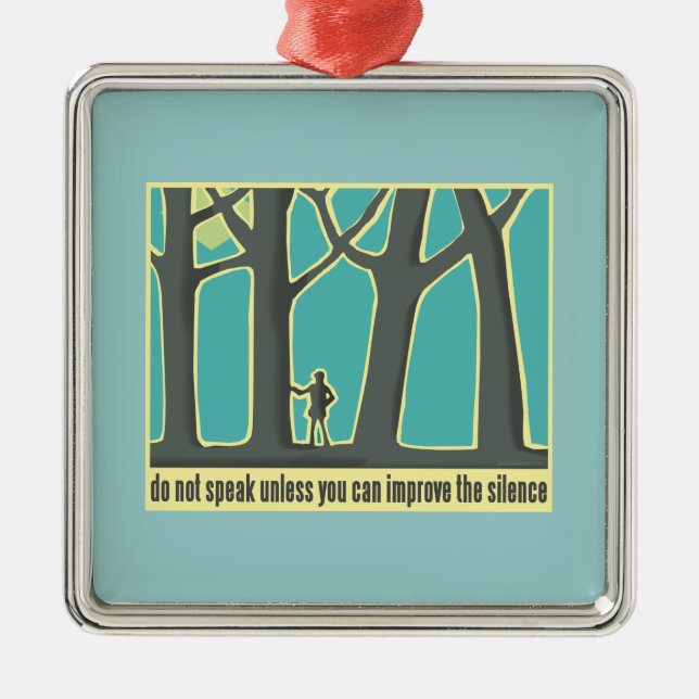 John Muir Quote Metal Tree Decoration (Front)