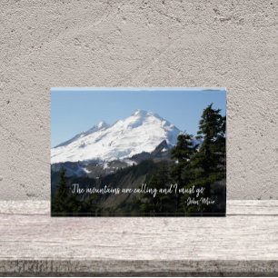 John Muir Quote Mountain Photo Block