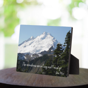 John Muir Quote Mountain Photo Plaque