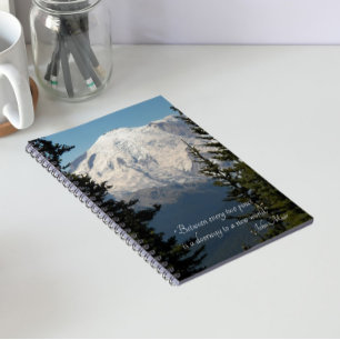 John Muir Quote Scenic Mount Rainier  Notebook