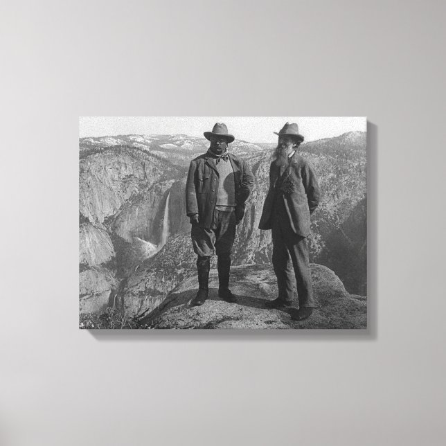 John Muir Teddy Roosevelt Yosemite National Park Canvas Print (Front)
