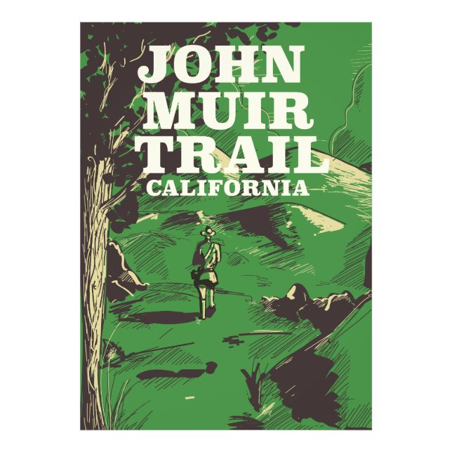 John Muir Trail California travel poster. Photo Print (Front)