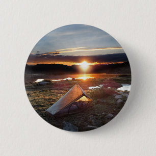 John Muir Trail Camp Sunrise - Sierra Nevada Mount 6 Cm Round Badge