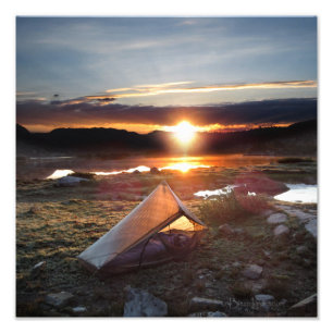 John Muir Trail Camp Sunrise - Sierra Nevada Photo Print