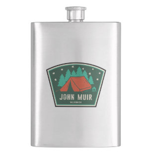 John Muir Wilderness California Camping Hip Flask