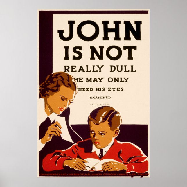 John Needs an Eye Exam Poster (Front)